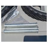 Set of 4 - 10" Hard Plastic/Rubber Wheels With Pins - 5/8" Center Hole