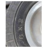 Set of 4 -6x2 Rubber/Metal Wheels - 1/2" Center Hole