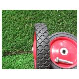 Pair of 2 - 7x1.5 Rubber/Metal Wheel - Red - 1/2" Center Hole