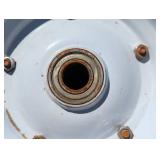 Pair of White Utility Garden Rims with Bearing Center
