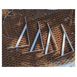 Set of 4 - Shelf Bracket: 15 3/4 in Lg, 1 9/64 in Ht, 10 5/8 in Wd, 500 lb Capacity