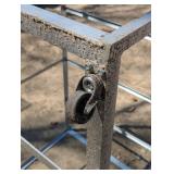 Metal stand table 47.4 x 30 on Wheels