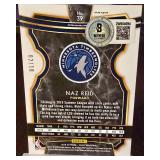 NAZ REID 2019/20 PANINI SELECT CONCOURSE ROOKIE CARD GOLD DISCO PRIZM No.39 02/10 ON CARD AUTO BECKETT WITNESS