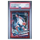 JADEN MCDANIELS 2023 DONRUSS OPTIC FAST BREAK RED 34/75 PSA 8