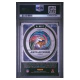 JUSTIN JEFFERSON 2022 MEN OF MASTERY PURPLE MOSIAC 02/49 PSA 7