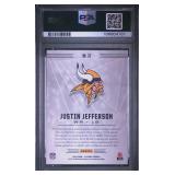 JUSTIN JEFFERSON 2020 PANINI ILLUSIONS TROPHY COLLECTION ORANGE PSA 9