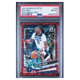 NAZ REID 2023 DONRUSS OPTIC FAST BREAK RED 19/75 PSA 8