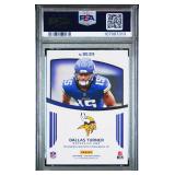 DALLAS TURNER 2024 CERTIFIED ROOKIE ROLL CALL SIG-MIR GREEN AUTO 2/5 PSA 10