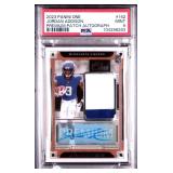 JORDAN ADDISON 2023 PANINI ONE PREMIUM PATCH AUTOGRAPH ROOKIE CARD PSA 9