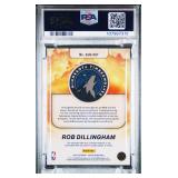 ROB DILLINGHAM 2024 HOOPS RISE N SHINE MEMORABILIA PATCH ROOKIE CARD PSA 9