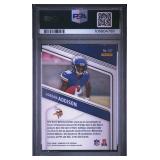 JORDAN ADDISON 2023 DONRUSS ELITE GREEN DISCO ROOKIE CARD PSA 9