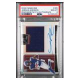 JORDAN ADDISON 2023 PANINI ONE PRECISION PATCH AUTOGRAPH ROOKIE CARD 79/99 PSA 8