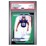 DALLAS TURNER 2024 GREEN PRIZM ROOKIE CARD PSA 10