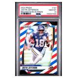 JUSTIN JEFFERSON 2024 RED/WHITE/BLUE PRIZM PSA 10