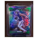 JUSTIN JEFFERSON 2024 PRIZM GREEN FIREWORKS