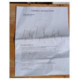 NEW ROUND PATIO TABLE WITH 2 BAR STOOLS