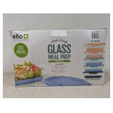 NEW ELLO LEAK-PROOF GLASS MEAL PREP 10PC. SET