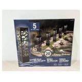 5 PK. TOMMY BAHAMA LED SOLAR BOLLARD LIGHTS