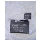MONCHATEAU LUXE FAUX FUR RUG (5FT 10IN x 5FT 3IN)