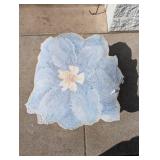 NEW SHAPED OUTDOOR RUG BLUE BELLFLOWER