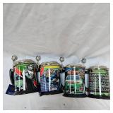 Interstate Battery Bobby Labonte Series of 4 Stein Nascar issued, Very Nice