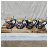 Dale Earnhardt Tankards "The Intimidator" series of 4 Tankards/Steins