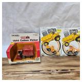 Ertl Case IH 1844 Cotton Picker and Mini Payloader, Mfg 1986