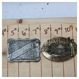 2 Jack Daniels Belt Buckles