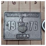 Kendall Oil Refineing and 1976 Olympics Belt Buckle