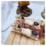 Vintage Cast Iron  Horses and Pumper Truck Wagon and Resin Statues/Misc