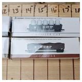 Yellow Transit Die Cast 1:64 scale and Ertl Case Truck