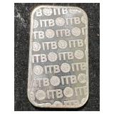1 TROY OZ .999 FINE SILVER INTERNATIONAL TRADE BAR