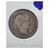 1910-D US BARBER DIME