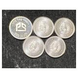 .6 TROY OZ .999 FINE SILVER FRACTIONAL PIECES