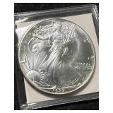 1987 AMERICAN SILVER EAGLE 1 TROY OZ .999 FINE SILVER