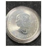 1.75 TROY OZ .9999 FINE SILVER 2019 CANADIAN HAWK IN AIRTITE