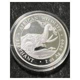 2023 AFRICAN ELEPHANT 1 TROY OZ .9999 FINE SILVER IN AIRTITE