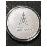 1 TROY OZ .999 FINE SILVER US SPACE FORCE ROUND IN AIRTITE