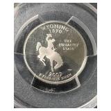 2007-S US PROOF SILVER WYOMING WASHINGTON QUARTER PCGS PR69DCAM