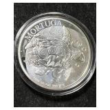 1 TROY OZ .999 FINE SILVER ZOMBUCKS ROUND IN AIRTITE