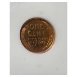 1942 US PROOF WHEAT CENT SLABBED PR64
