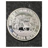 .6 TROY OZ .999 FINE SILVER COLORADO MINING ROUND