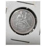 1883 US SEATED LIBERTY DIME