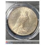 1923 US PEACE SILVER DOLLAR PCGS MS64