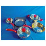 MegaChef 9-Pc. Nonstick Stainless Steel and Aluminum Cookware Combo Set