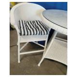 White Wicker Patio Set