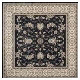 SAFAVIEH Lyndhurst Anthracite/Cream 7 ft. x 7 ft. Square Border Area Rug  Customer Returns See Pictures