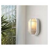 Lot of 8 in. White Outdoor Wall Bulkhead Light   Customer Returns See Pictures
