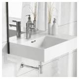 Swiss Madison St. Tropez Vessel Sink in Glossy White  Customer Returns See Pictures