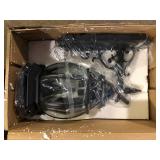 Bel Air Lighting Francisco 22.5 in. 3-Light Black Coach Outdoor Wall Light Fixture with Clear Glass  Customer Returns See Pictures